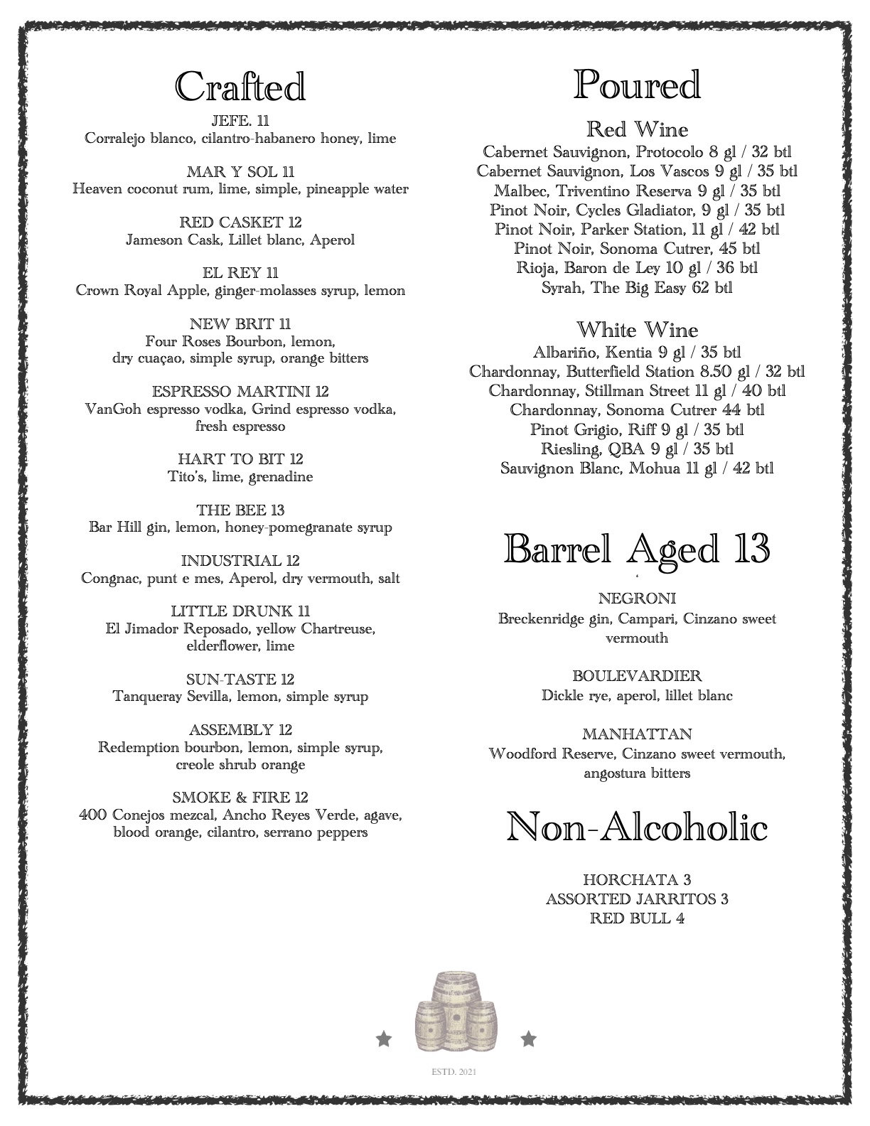 Full Menu