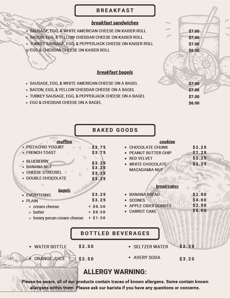 Froth Cafe Menu - Page 2